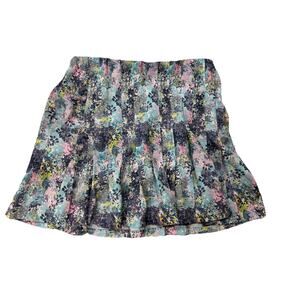 Tee Time Skort Women Medium Blue Floral Pleated Golf Tennis Athletic Mini